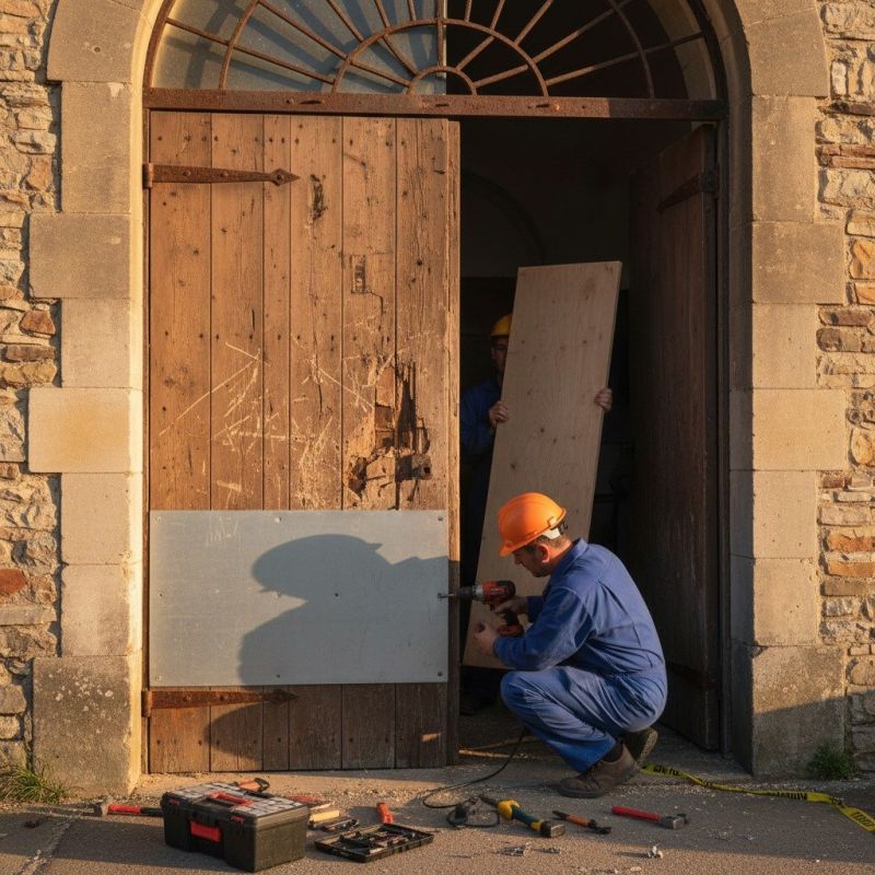Local Church Door Refinishing pros at work